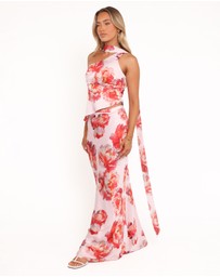 Petal & Pup - Georgina One Shoulder Skirt Set - Pink Peony