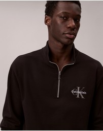 Calvin Klein Jeans - Terry Monologo Quarter Zip Sweatshirt