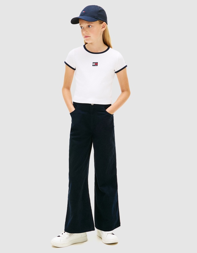 Tommy Hilfiger - Heritage Flag Ribbed Extra Slim T-Shirt - Kids