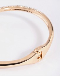 Lovisa - Gold Diamante Snake Hinge Bracelet