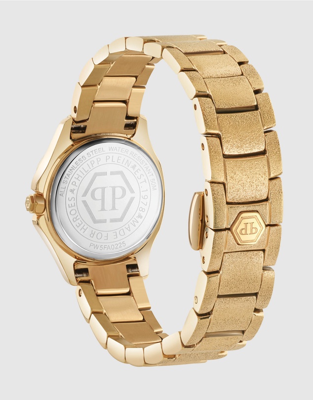Philipp Plein - THE $PECTRE LADY MINI 23mm Gold-Tone Analogue