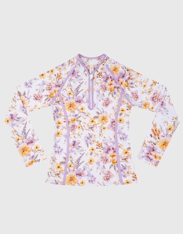 Aqua Blu Kids - Fleur Long Sleeve Rash Vest