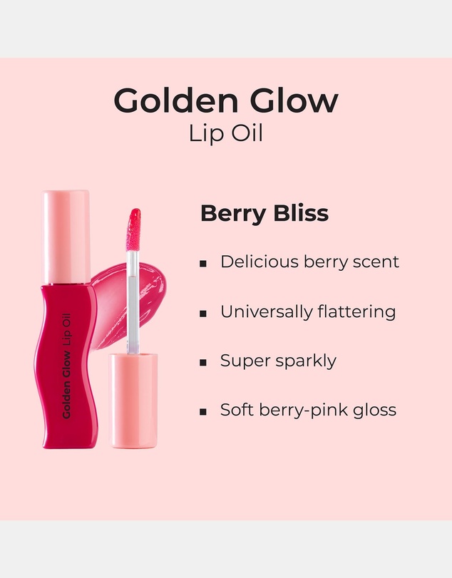 MCoBeauty - Golden Glow Lip Oil - Berry Bliss