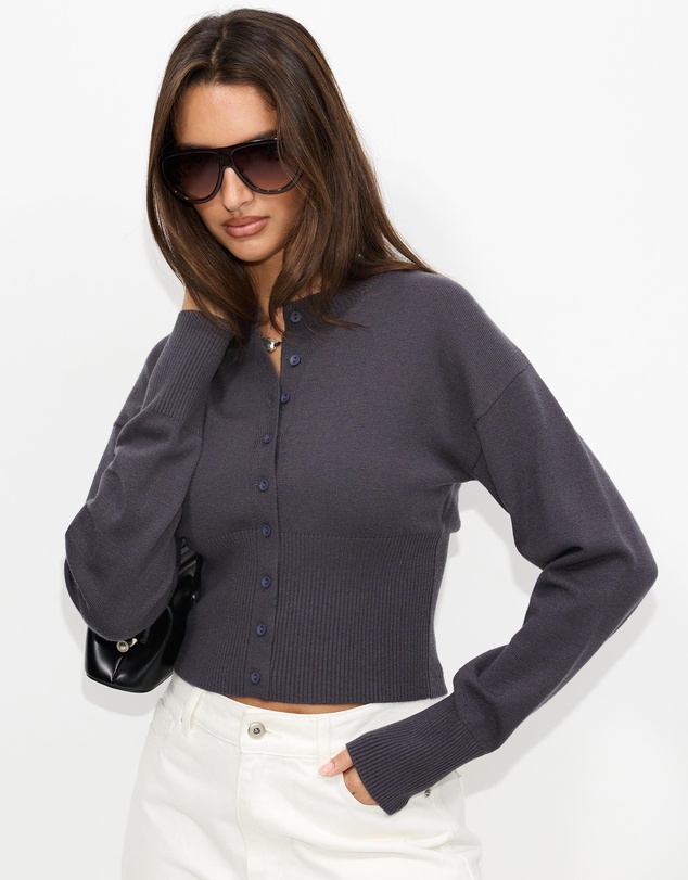 Dazie - Mira Cinched Waist Button Up Cardigan