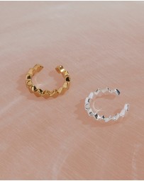 Najo - Lattice Silver Ear Cuff