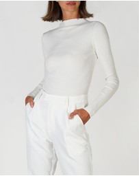 Lydan The Label - Mock Neck Long Sleeve Knit