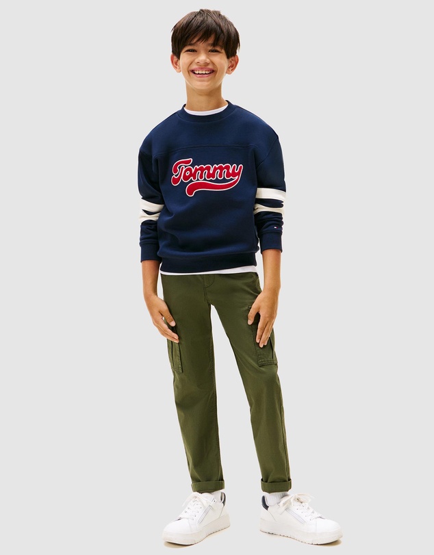 Tommy Hilfiger - Varsity Back Logo Colour-Blocked Sweatshirt - Kids