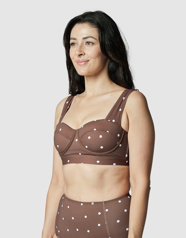 UNE PIECE - Textured Original Bustier Balconette Bralette Bikini Top