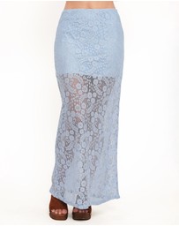 Petal & Pup - Brittany Lace Maxi Skirt - Blue