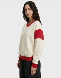 Academy Brand - Maggie Contrast V Sweat