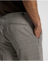 Calibre - Tailored Check Wool Pants Mocha