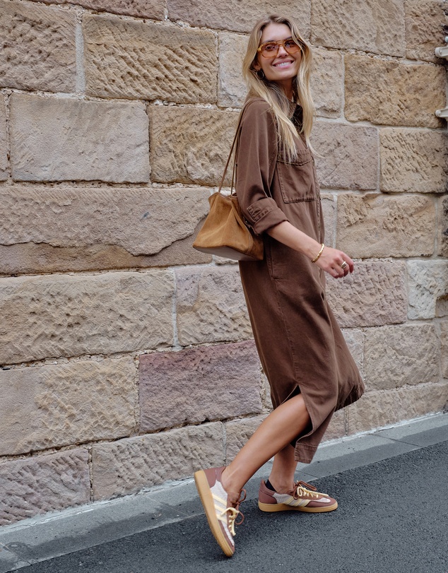Ceres Life - Rae Long Sleeve Midi Dress
