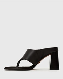 Betts - Ellie Leather Thong High Block Heels