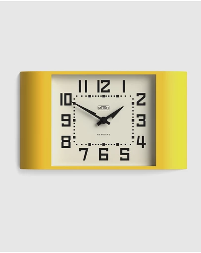 Newgate - Newgate Metro Wall Clock-Yellow