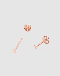 Ichu - Tiny Rose Gold Dot Studs