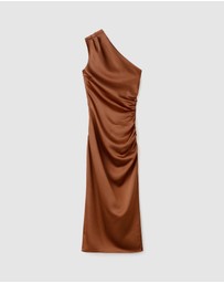 M.N.G - Asymmetrical Satin Dress