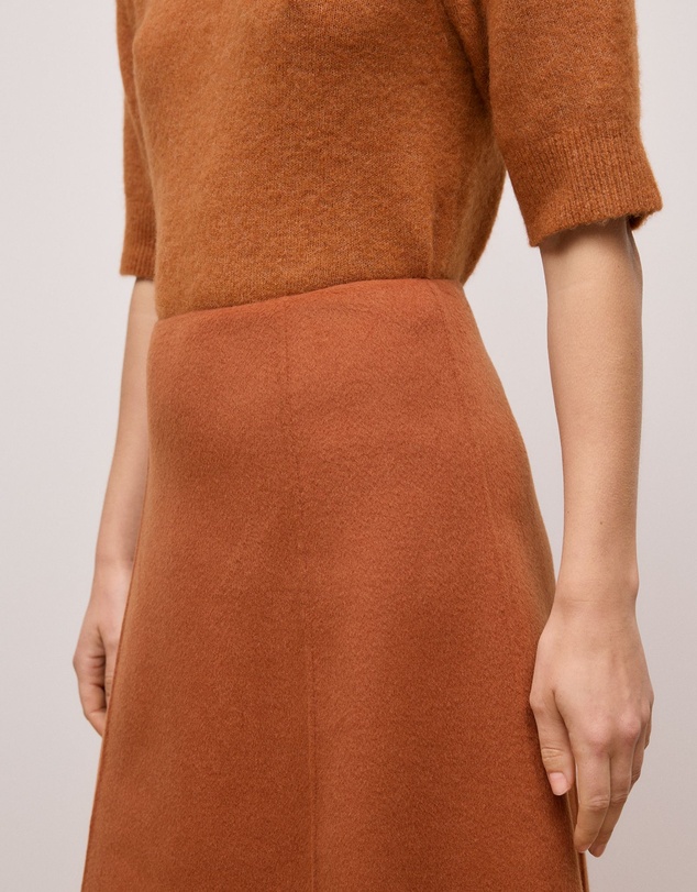 Trenery - Double Faced Wool Skirt in Sierra