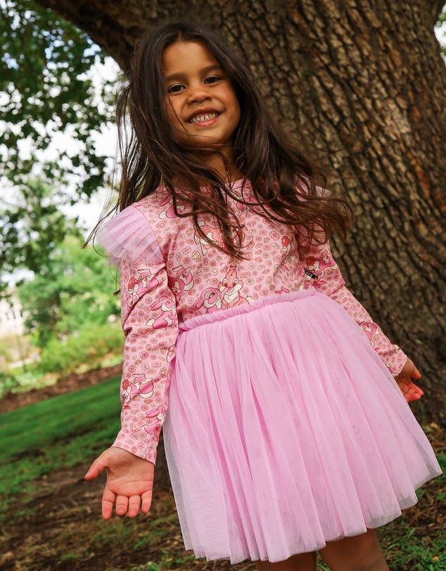 Rock Your Kid - Disney Thumper Circus Frill Dress in Peach