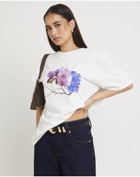 Alice In The Eve - Flower Fever Boyfriend T-Shirt