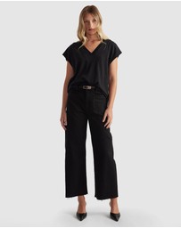 Decjuba - Darcy Cropped Wide Leg Jeans