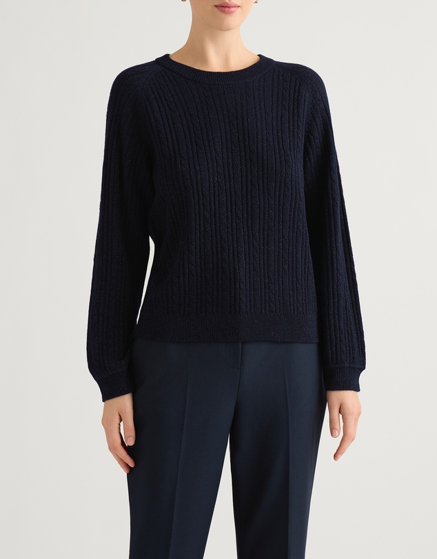 David Lawrence - Watson Wool Cable Knit Jumper