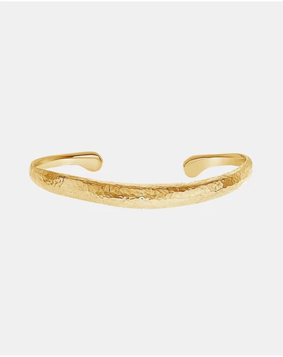 Dower & Hall - Women's Curved Nomad Cuff Bangle In Gold Vermeil