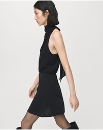 M.N.G - Halter-Neck Dress With Bow