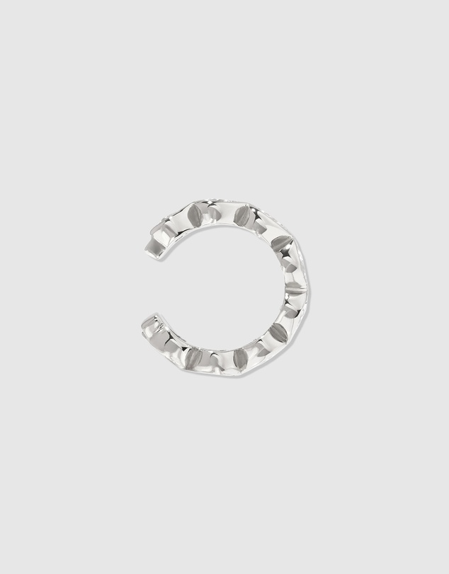 Wanderlust + Co - Heart Bezel Silver 9mm Ear Cuff