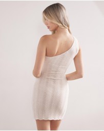 Dazie - Island Parade One Shoulder Knit Mini Dress