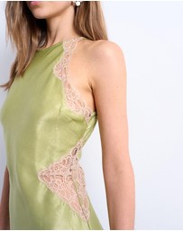 TOPSHOP - Lace Insert Racer Midi Dress