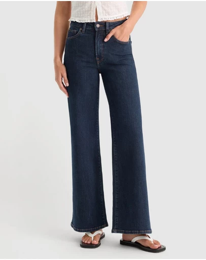 Good American - Good Waist Palazzo Ankle Jeans