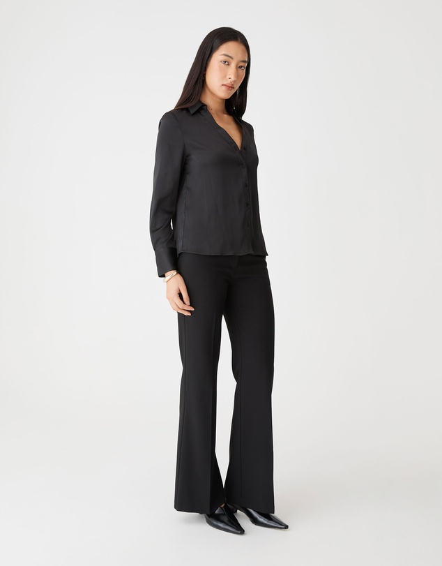 Forcast - Lila V-neck Satin Blouse
