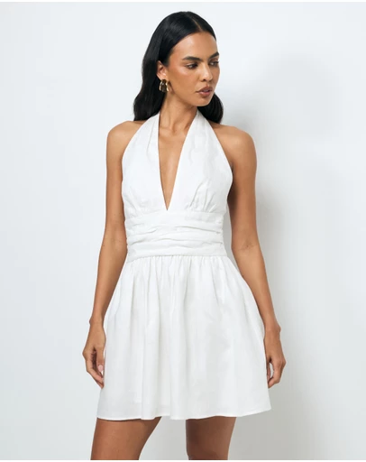 AERE - Twila Halter Mini Dress