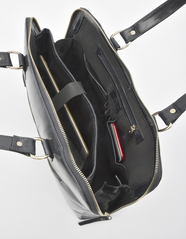 Cobb & Co - Fawkner Structured Leather Business Bag