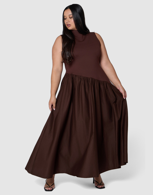 Sunday In The City - Steel Rose Maxi Dress