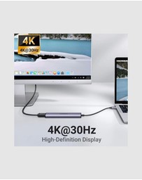 Ugreen - UGREEN 5-in-1 100W USB-C Hub 4K HDMI PD 5GPS Grey