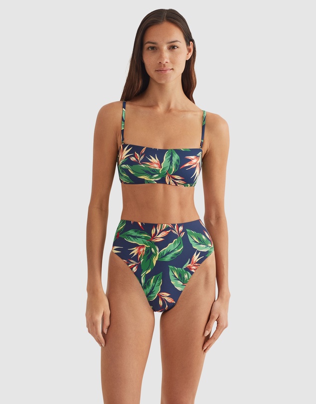 Polo Ralph Lauren - Tropical Print High Leg High Waist Bikini Bottom