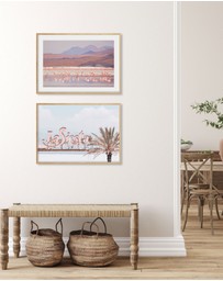 Olive et Oriel - Flamingos Art Print