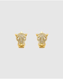 Nialaya Jewellery - Women's Panther Huggie Earrings