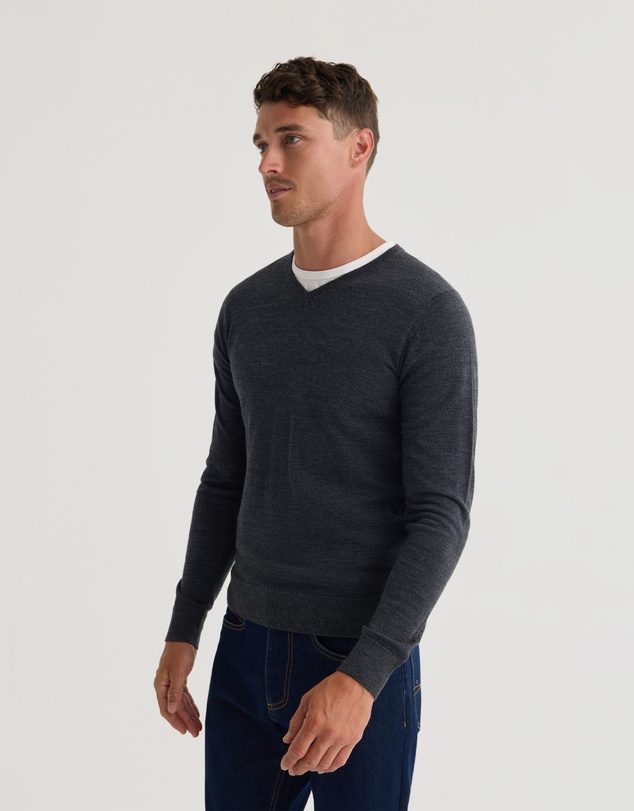 Oxford - Basic V-Neck Pure Wool Pullover