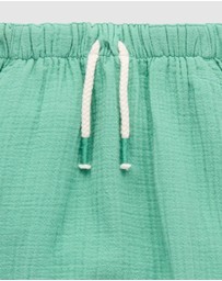 Purebaby - Slouchy Crinkle Cotton Pants -Kids-Babies