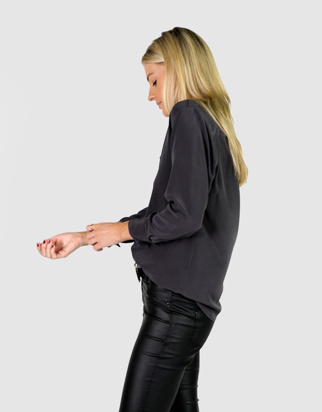 The Fable - Stormy Night Silk Shirt