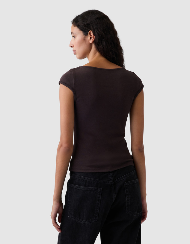 GAP - SS Mod Cap Sleeve Boatneck T-Shirt