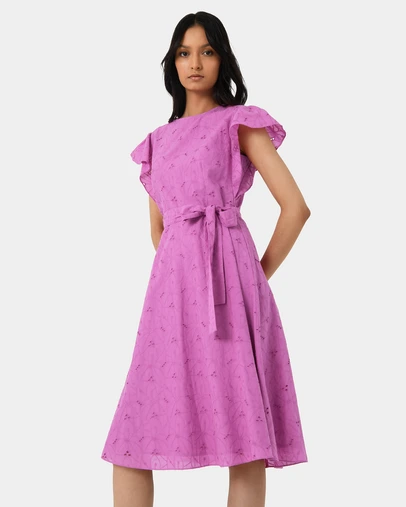 Forcast - Kavya Tie-Waist Cotton Dress