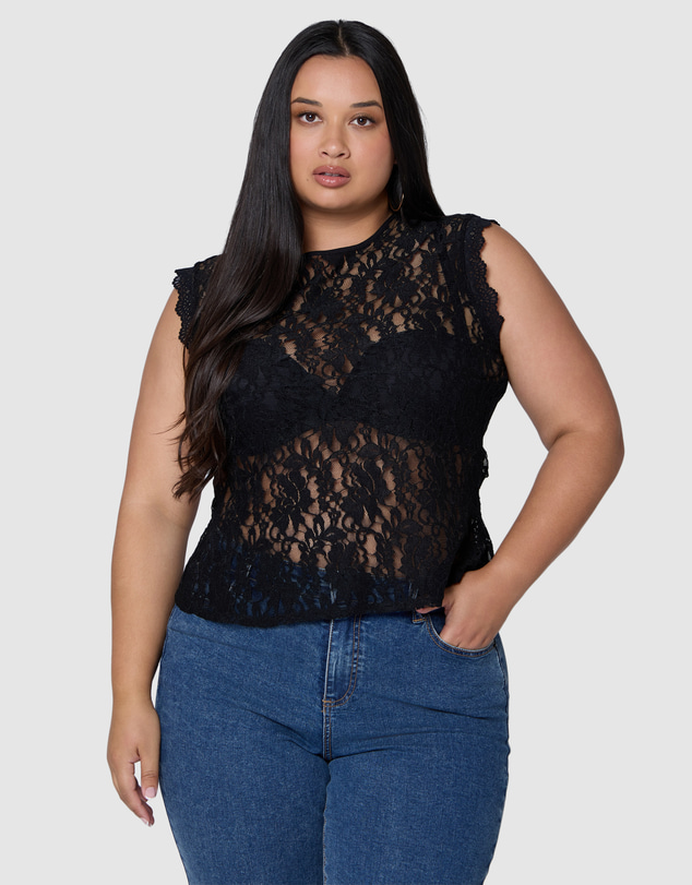 Sunday In The City - Dark Season Lace Top