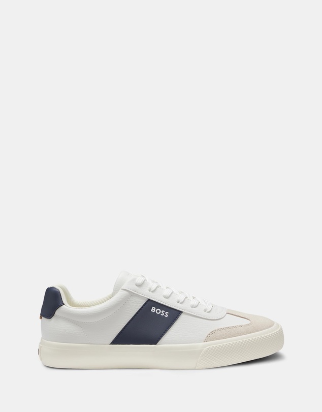 BOSS - Aiden Grained Faux Leather Trainers - Men's