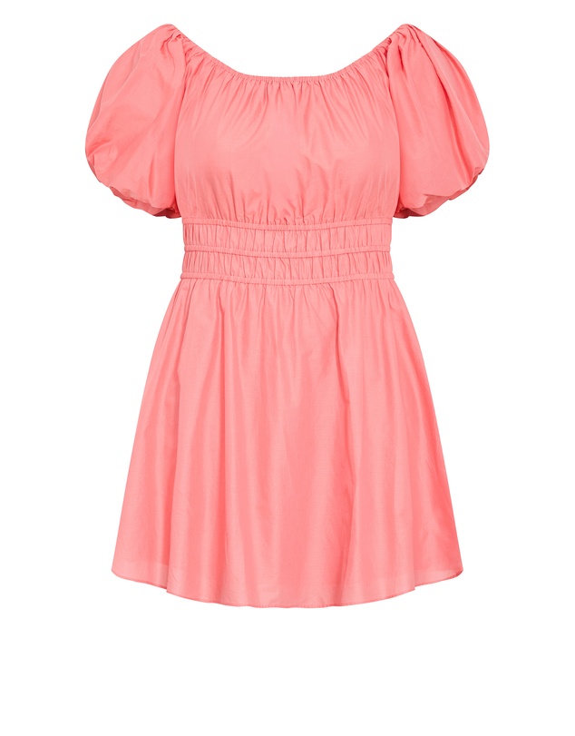 City Chic - Lilli Puff Sleeve Mini Dress