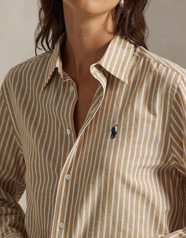 Polo Ralph Lauren - Classic Fit Striped Cotton-Linen Shirt