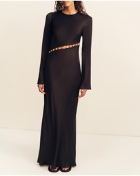 Shona Joy - Winslow Long Sleeve Asymmetric Maxi Dress