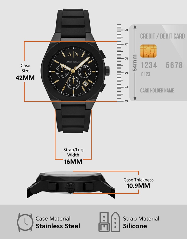 Armani Exchange - Black Chronograph Watch